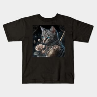 Bengal Cat Warrior Kids T-Shirt